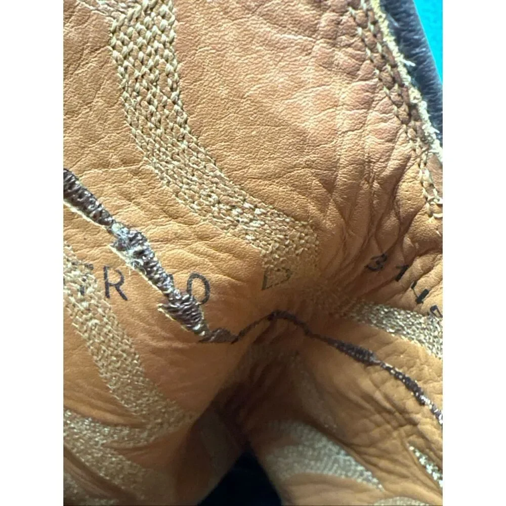 Lucchese 3145 Handmade Western Cowboy Boots Brown Tan Leather Men’s Size 10 D US